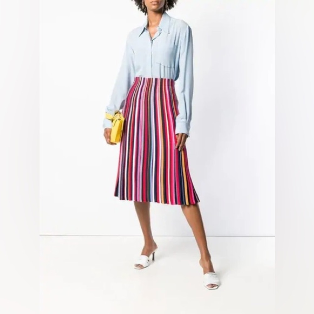 Tory Burch Ellis Pleated Stretch-knit Midi Skirt